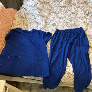 Blue XL scrub set